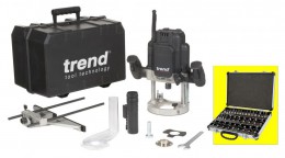 Trend T12EK 240V 2300W 1/2 Variable Speed Router & Kitbox + 35pc Cutter Set £449.00